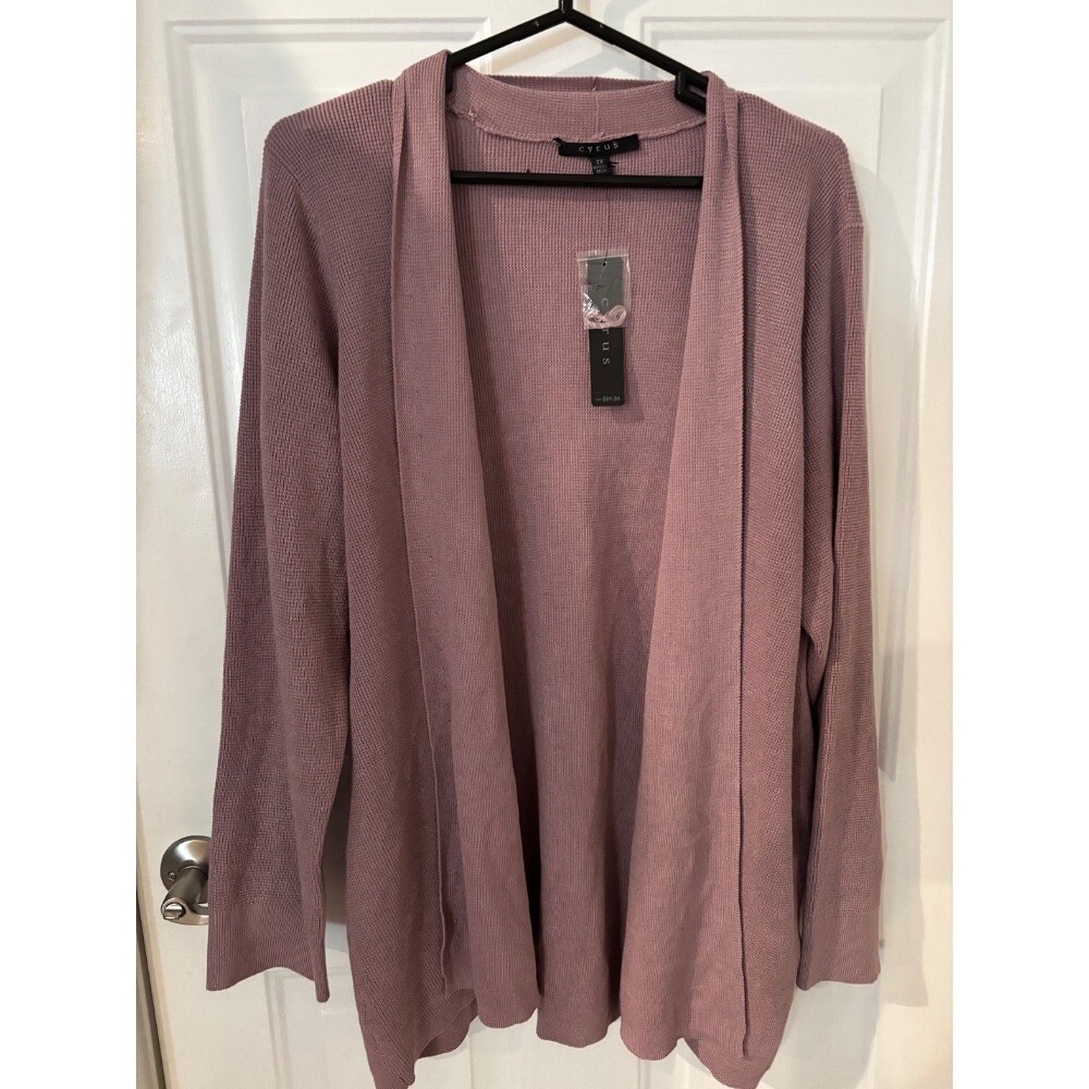 Cyrus Open Front Cardigan Duster Knit‎ Sweater Plus Size 2X